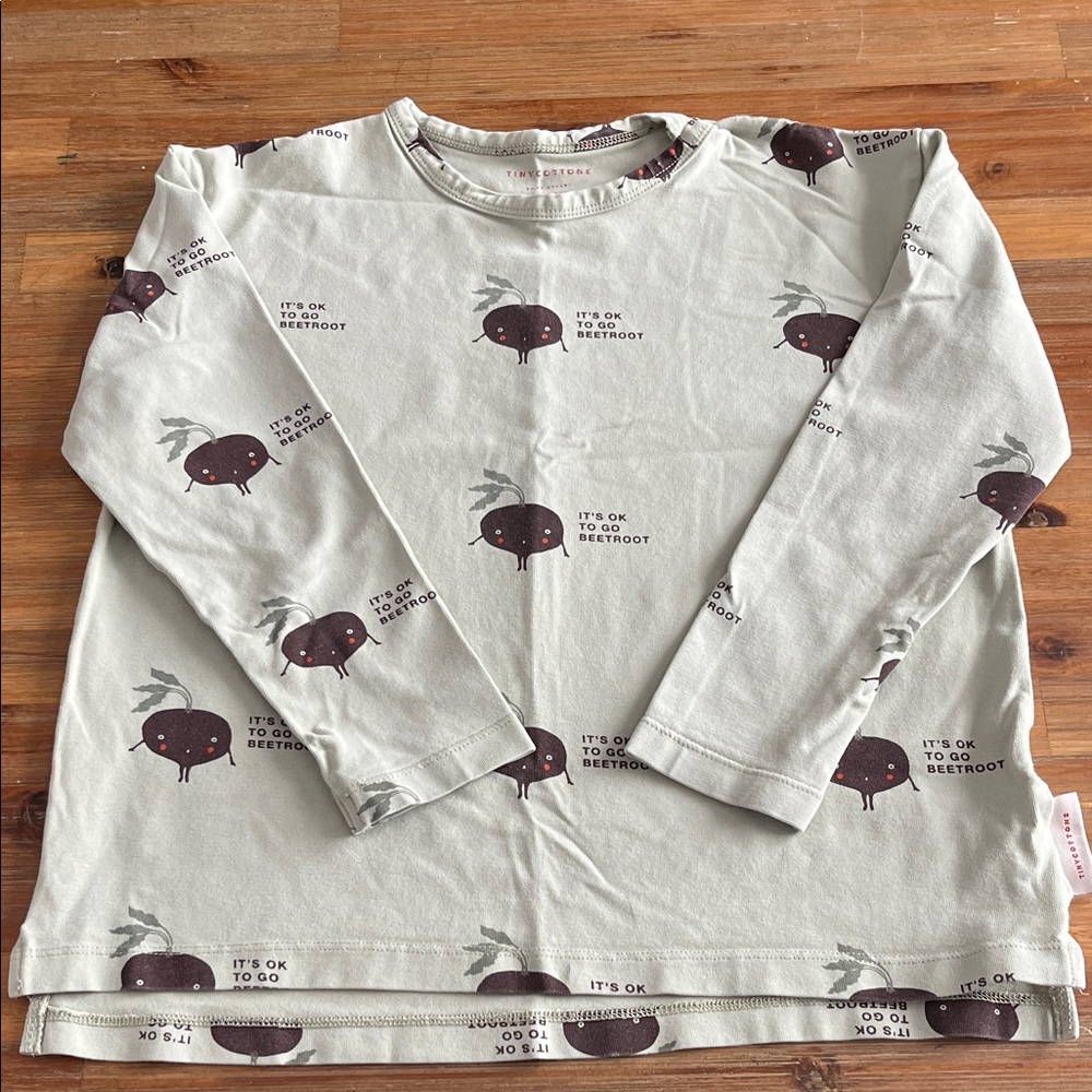 Tinycottons Long Sleeves Tshirt Beet Graphic Size 6